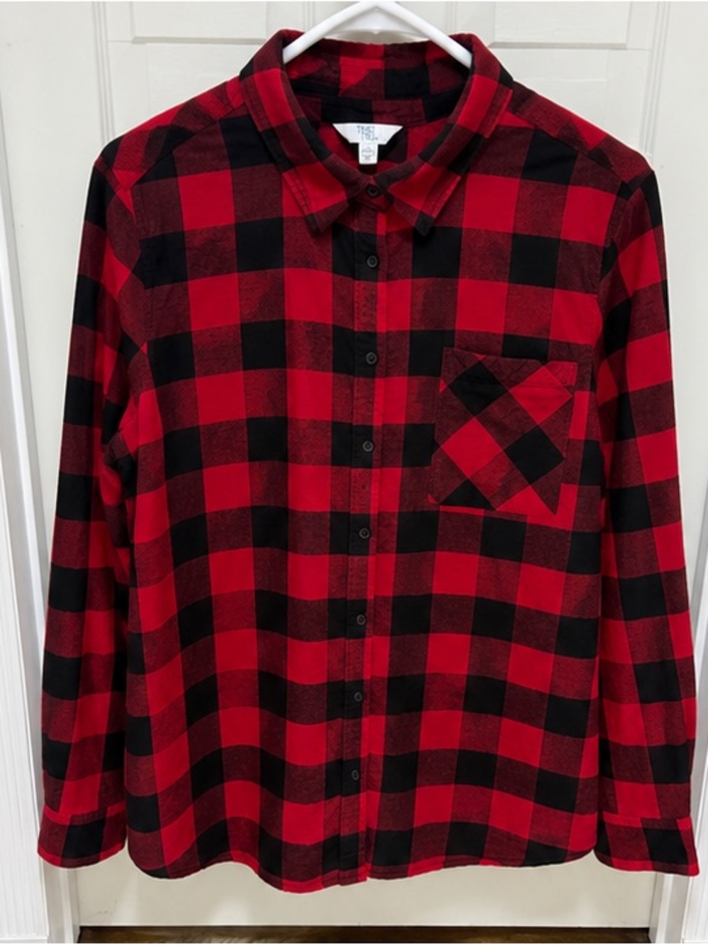 Time and Tru Red and Black Buffalo Plaid Shirt